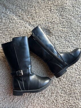 Kids Black Mid-Calf Boots